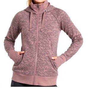 Athleta brown animal print hoodie